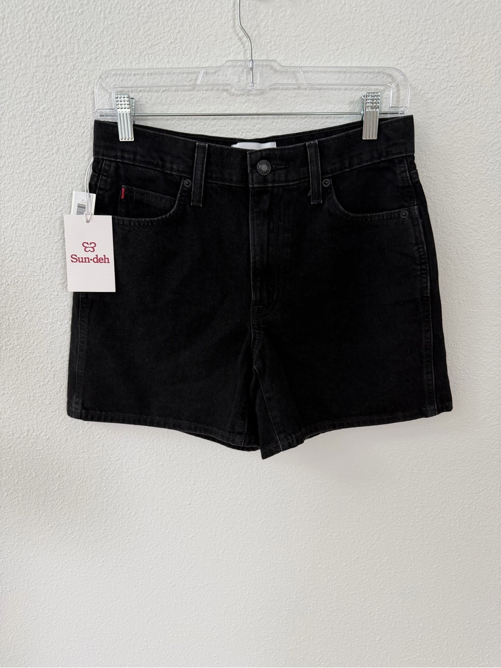 Aritzia Black Denim Shorts NWT